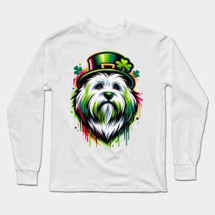 Coton de Tulear Enjoys Saint Patrick's Day Fest Long Sleeve T-Shirt